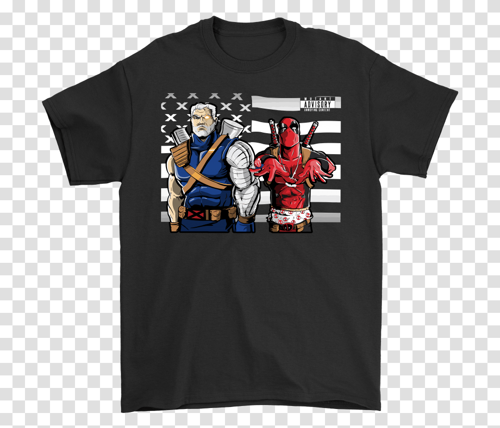 Chimichanga Junction Deadpool And Cable Shirts We're Sorry Ms Parker, Apparel, T-Shirt, Person Transparent Png