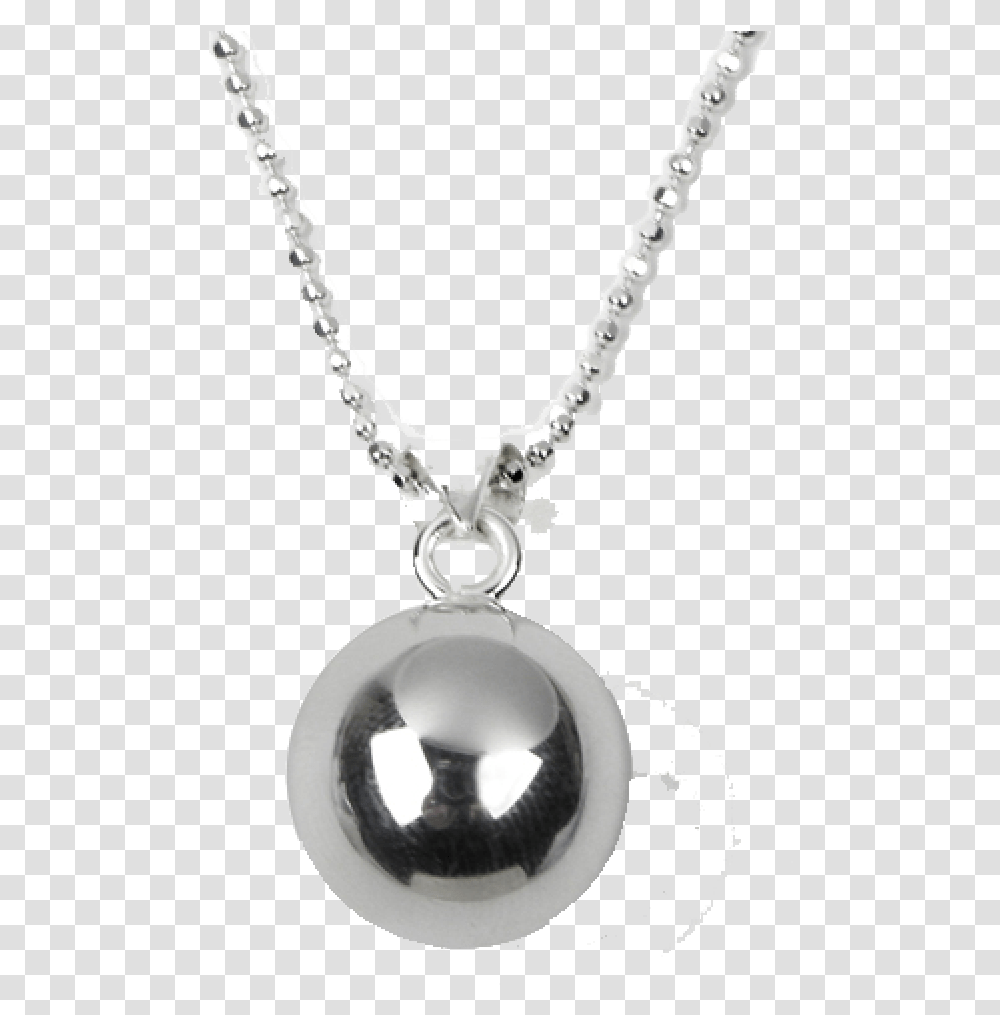 Chiming Ball Silver Plated Necklace Locket, Pendant, Accessories, Accessory, Jewelry Transparent Png