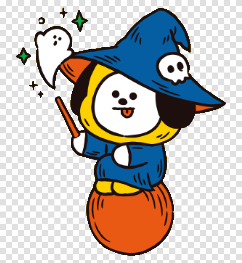 Chimmy Bt21 Halloween Witch Bt21 Chimmy Wallpaper Hallowen, Outdoors, Nature, Snow Transparent Png