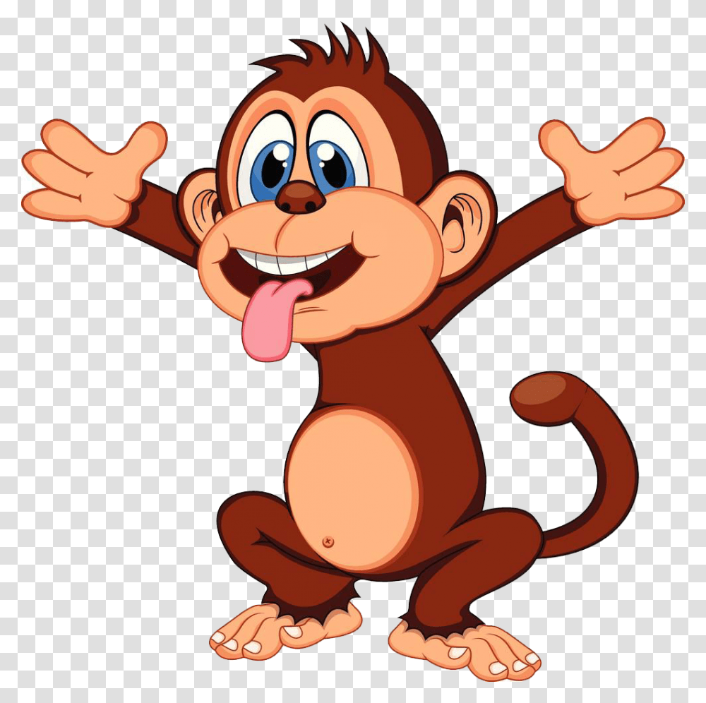 Chimp Drawing Cartoon Cartoon Monkey Eating A Banana, Animal, Mammal, Wildlife, Beaver Transparent Png