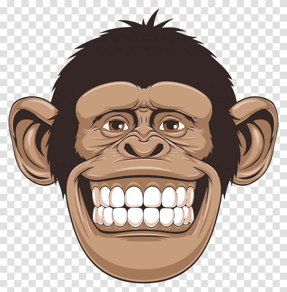 Chimp Drawing Monkey, Teeth, Mouth, Lip, Jaw Transparent Png