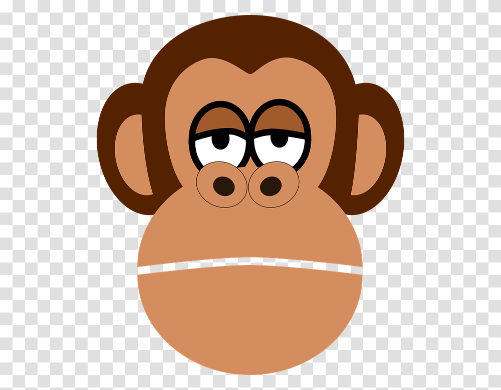 Chimpanzee Ape Face Monkey Cartoon Face, Wildlife, Animal, Mammal, Beaver Transparent Png
