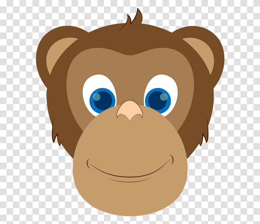 Chimpanzee Face Clipart Free Download Happy, Animal, Mammal, Bird, Plush Transparent Png