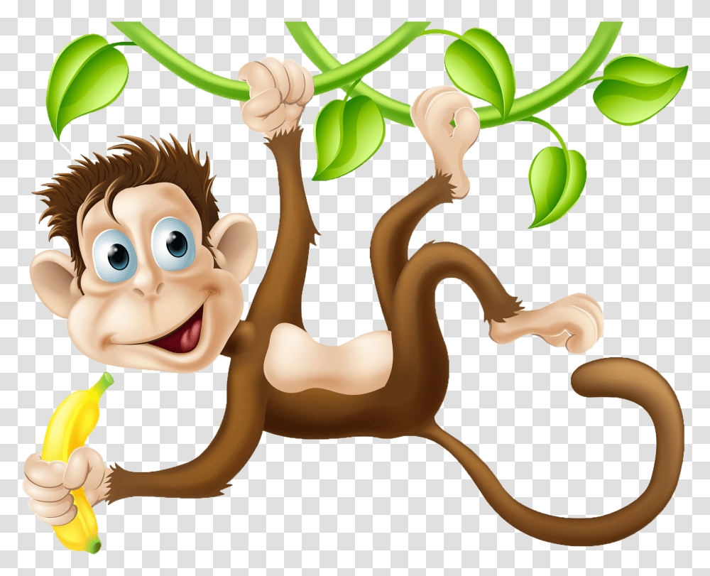 Chimpanzee Monkey Cartoon Clip Art Adventures Of Toto Class, Plant, Vegetation, Tree, Leaf Transparent Png