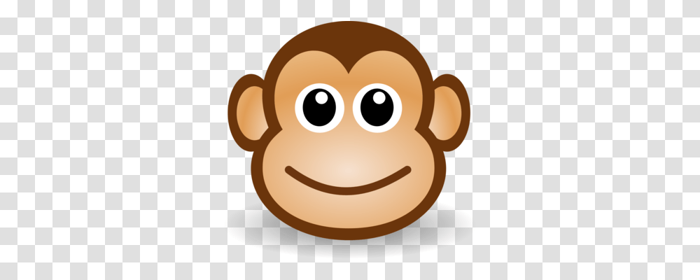 Chimpanzee Monkey Smiley Ape, Cookie, Food, Bread, Sweets Transparent Png