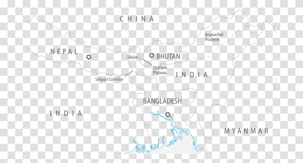 China And Indias Territorial Dispute In The Himalayas Map, Plot, Diagram, Vegetation, Atlas Transparent Png