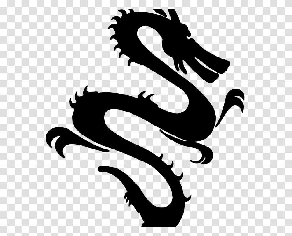 China Chinese Dragon Black And White Line Art, Gray, World Of Warcraft Transparent Png