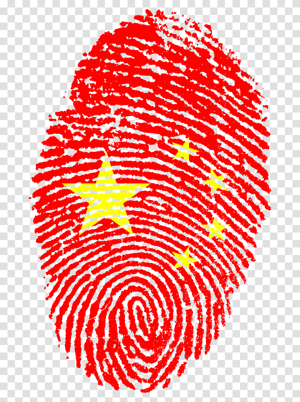 China Flag Fingerprint, Ornament, Pattern, Fractal Transparent Png