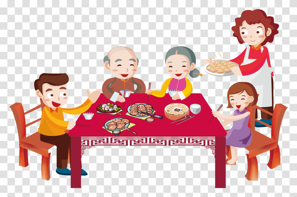 China Tangyuan Clip Art Mid Autumn Family Vector, Person, People, Eating, Food Transparent Png