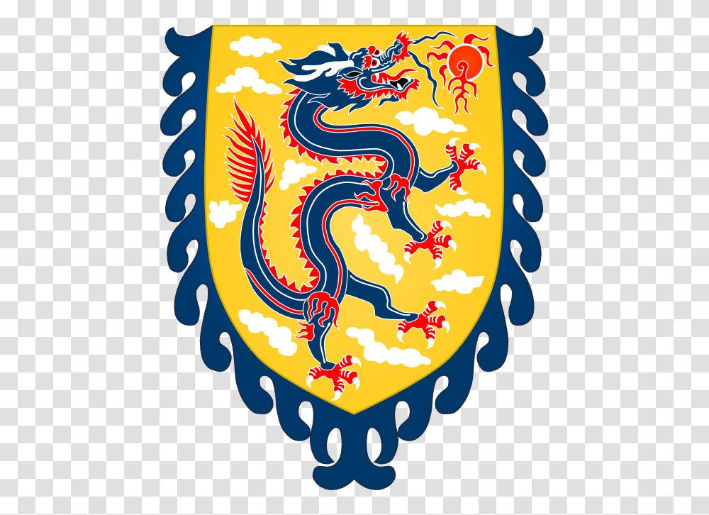 Chinese Dragon Banner Chinese Dragon Heraldry, Label, Text, Symbol, Art Transparent Png