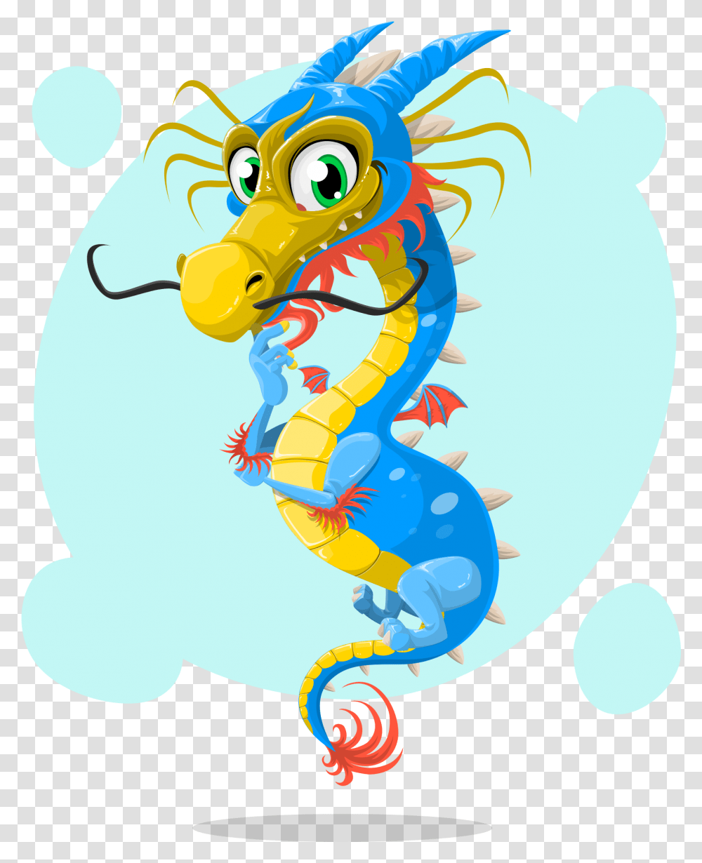 Chinese Dragon Clipart Free Image Chinese Dragon With Mustache, Mammal, Animal, Sea Life, Seahorse Transparent Png