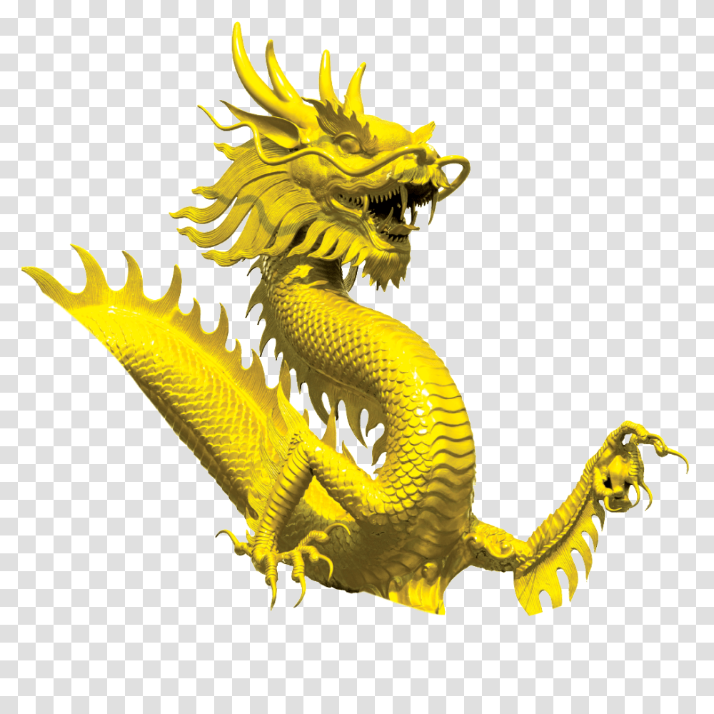 Chinese Dragon Gold Vector Free Download Vector, Dinosaur, Reptile, Animal Transparent Png