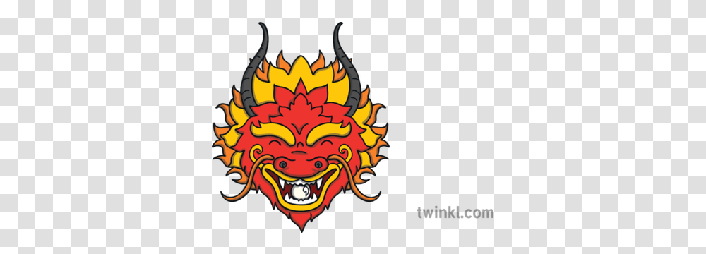 Chinese Dragon Head Craft Cut Out Template Activity Ks1 Chinese Dragon Head, Fire, Flame, Bonfire Transparent Png