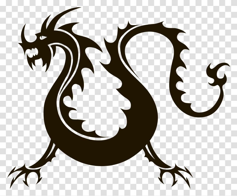 Chinese Dragon Silhouette Fire Breathing Dragon Tattoo, Cat, Pet, Mammal, Animal Transparent Png