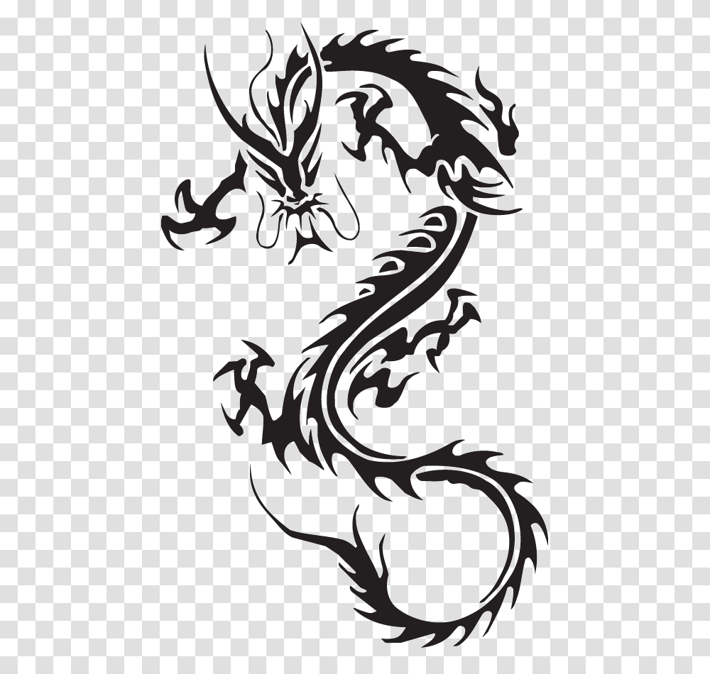 Chinese Dragon, Stencil Transparent Png