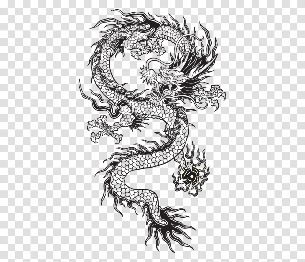 Chinese Dragon Tumblr Black And White Chinese Dragon Tattoo Transparent Png