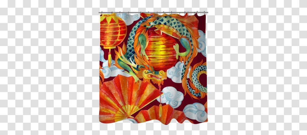 Chinese Dragon Watercolor Seamless Pattern Chinese Dragon Visual Arts, Clothing, Poster, Advertisement, Painting Transparent Png