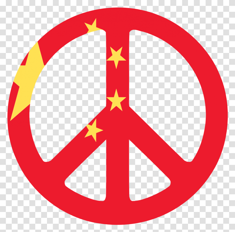 Chinese Flag Peace Sign Drawing Free Image Peace Graffiti, Symbol, Star Symbol, Logo, Trademark Transparent Png