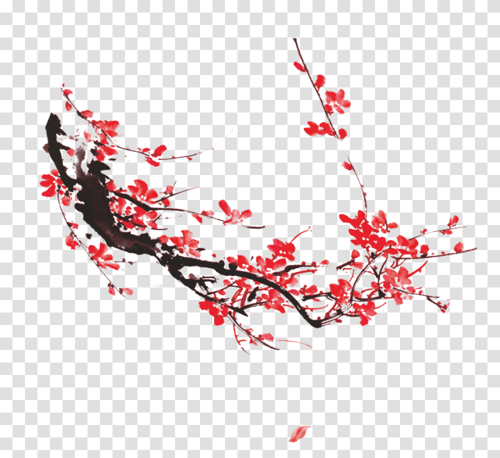 Chinese Flower Background Chinese Plum Flower, Plant, Plot Transparent Png