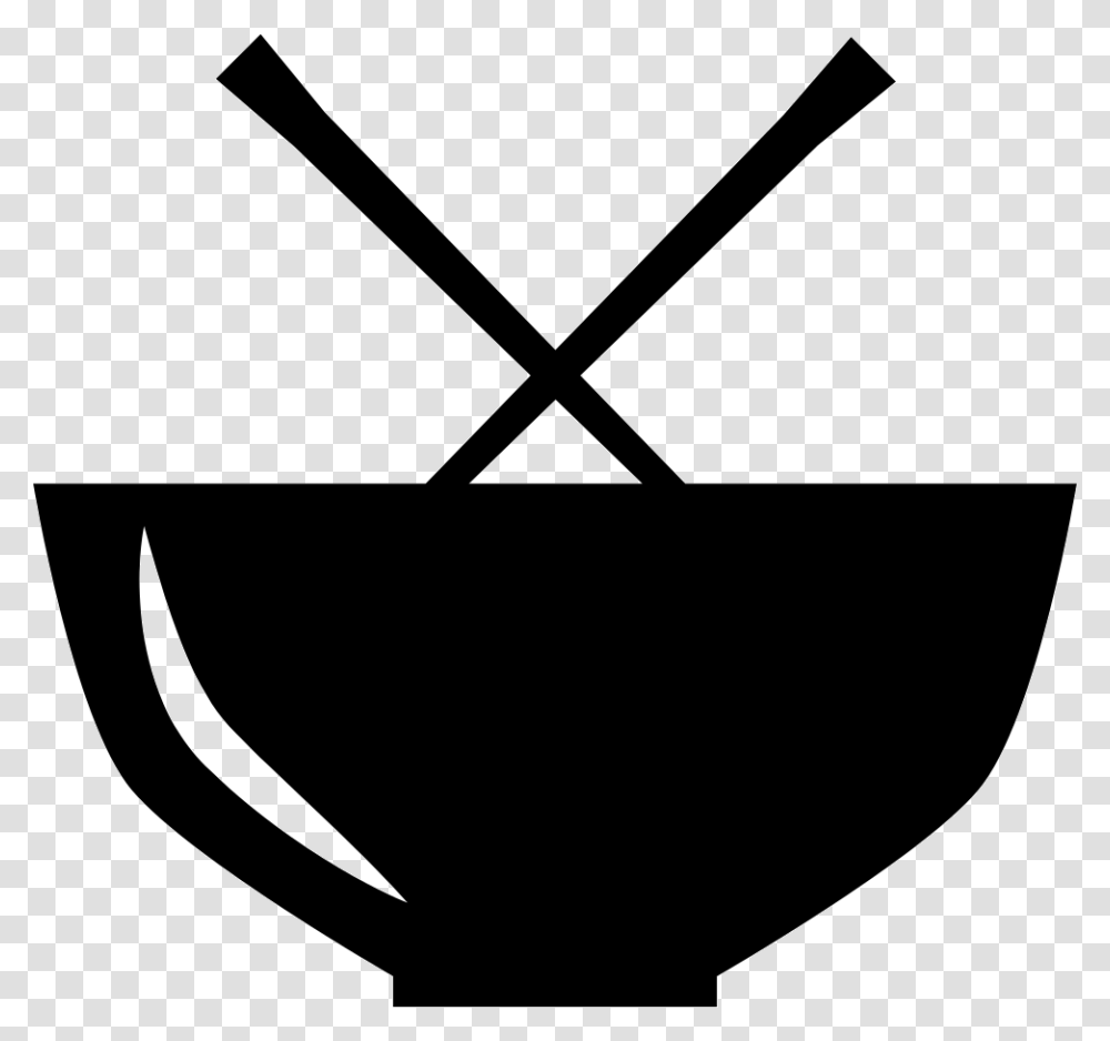 Chinese Food Bowl From Side View And Chopsticks Iconos De Comida China, Glass, Shovel, Tool, Goblet Transparent Png