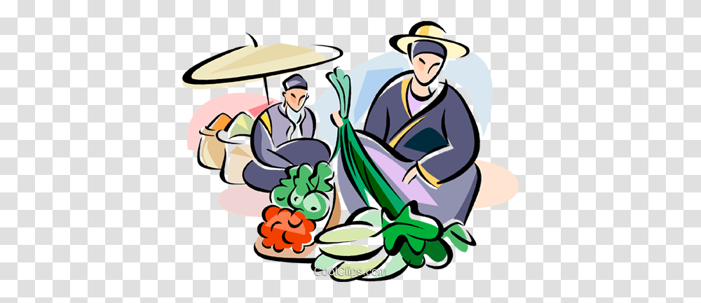 Chinese Food Market Royalty Free Vector Clip Art Illustration, Person, Drawing Transparent Png