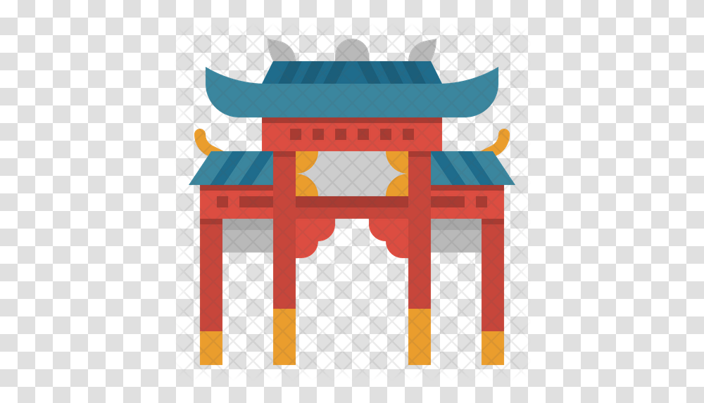 Chinese Gate Icon Religion, Torii, Architecture, Building, Cross Transparent Png