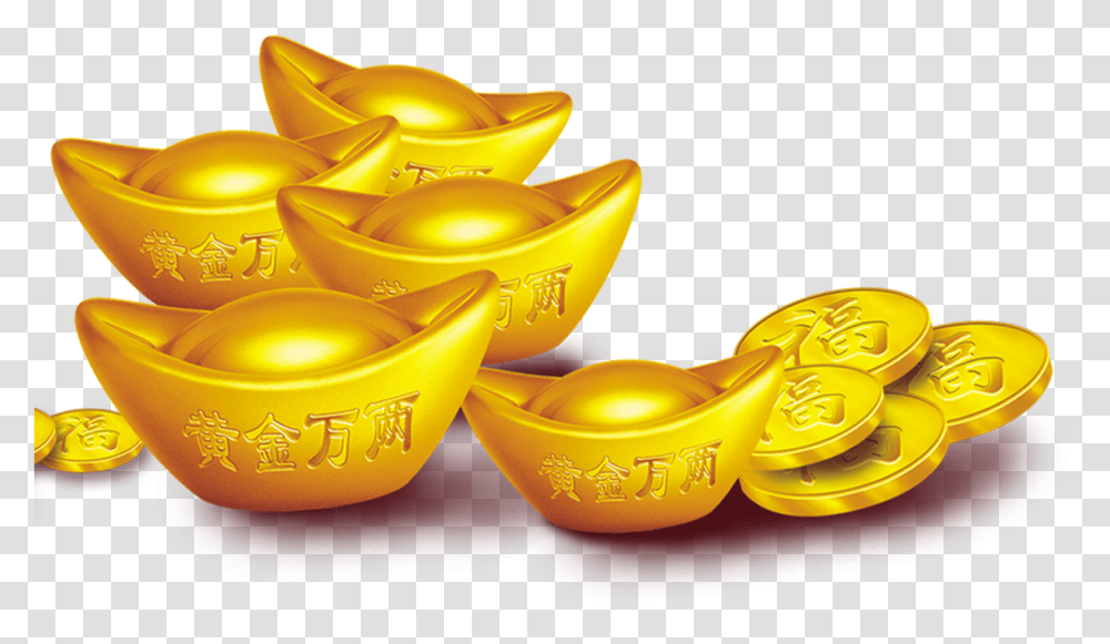 Chinese Gold Ingot Chinese Gold Ingot, Bowl, Ashtray Transparent Png