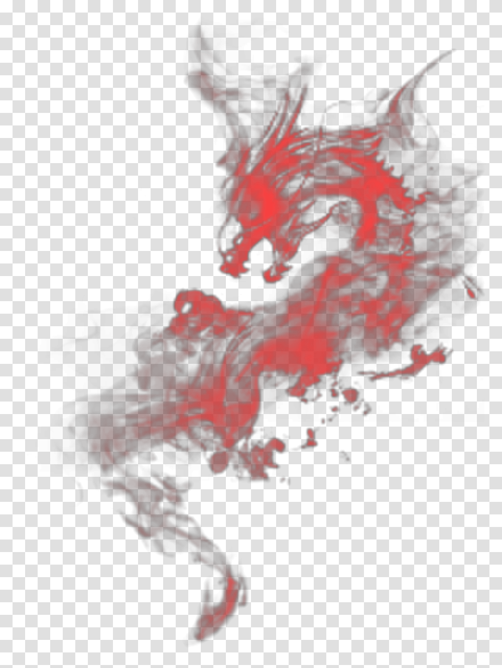 Chinese Ink Dragon, Fire, Flame, Smoke, Person Transparent Png