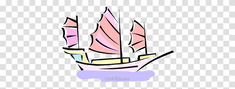 Chinese Junk Royalty Free Vector Clip Art Illustration, Boat, Vehicle, Transportation, Watercraft Transparent Png