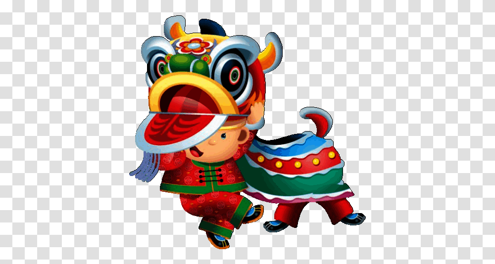 Chinese Lion Dance New Year Lion Dance Cartoon, Toy, Performer, Graphics, Leisure Activities Transparent Png