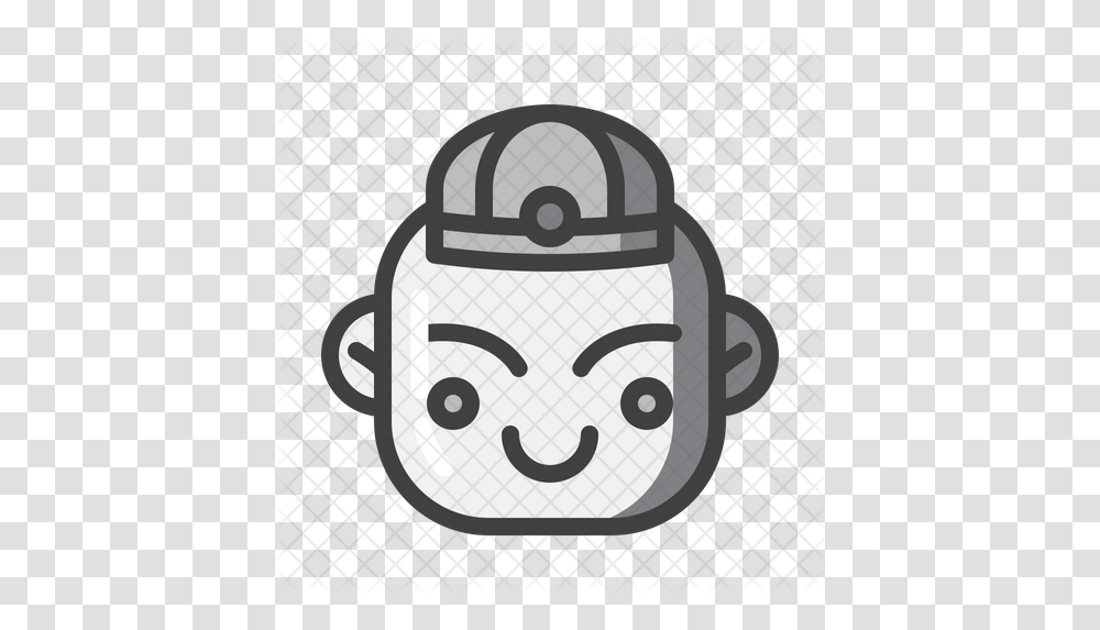 Chinese Little Boy Icon Cartoon, Head, Grille, Mask, Stencil Transparent Png