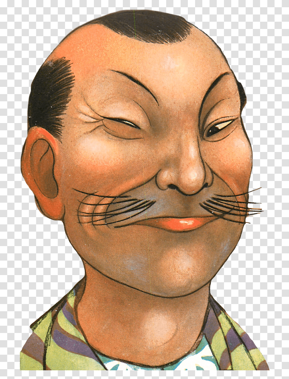 Chinese Man China Wink Winking Face Retro Vintage Visual Arts, Head, Person, Human, Tattoo Transparent Png