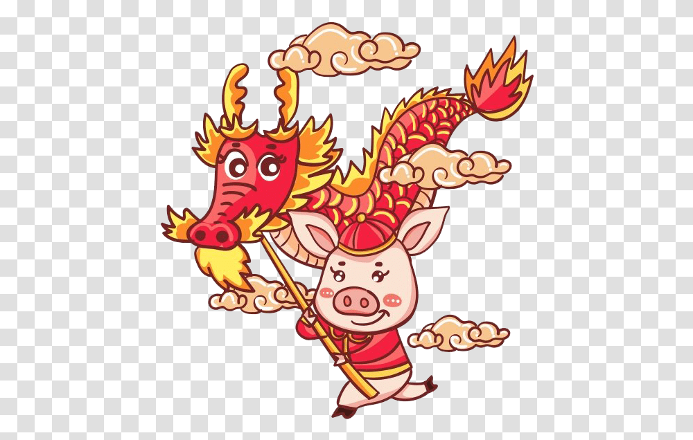 Chinese New Year Dragon Background Transparent Png