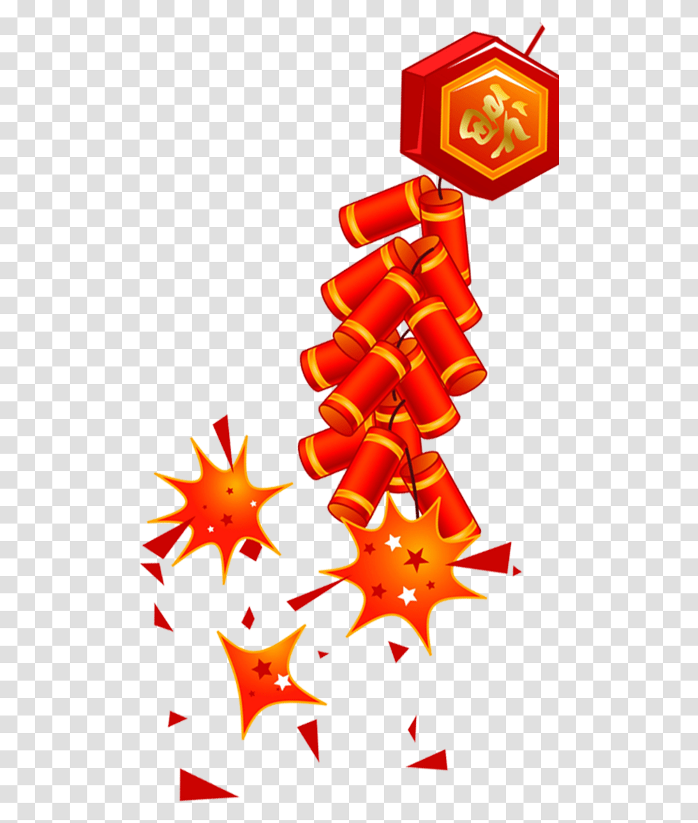 Chinese New Year Fire Cracker Logo Cartoons Background Chinese Firecracker, Weapon, Weaponry Transparent Png