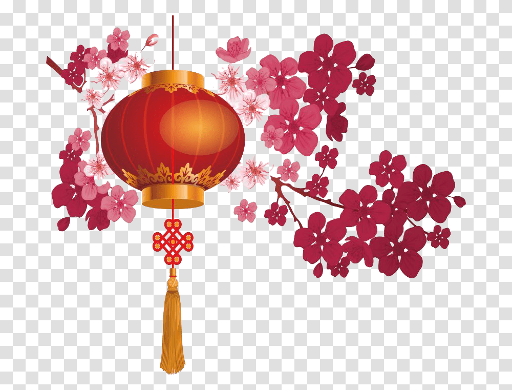 Chinese New Year Lantern Image Chinese New Year, Lamp, Plant, Flower, Blossom Transparent Png