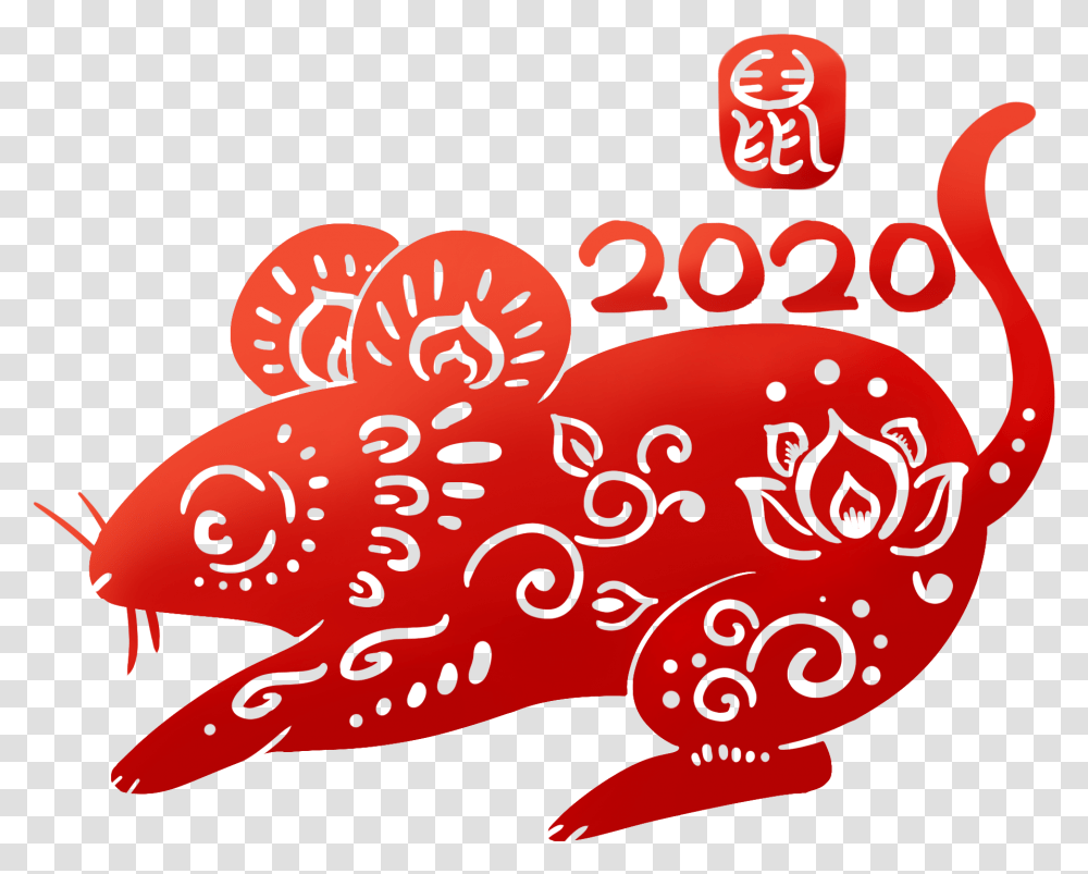 Chinese New Year Rat, Label Transparent Png