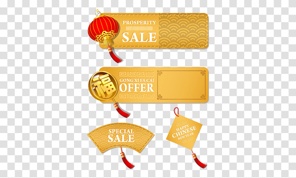Chinese New Year Sale, Label, Flyer, Poster Transparent Png