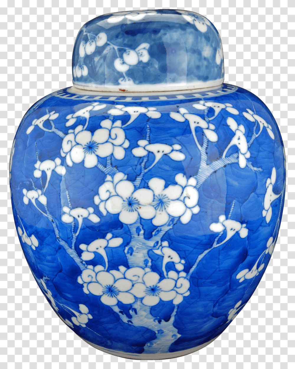 Chinese Porcelain Blue And White Ginger Jar Transparent Png