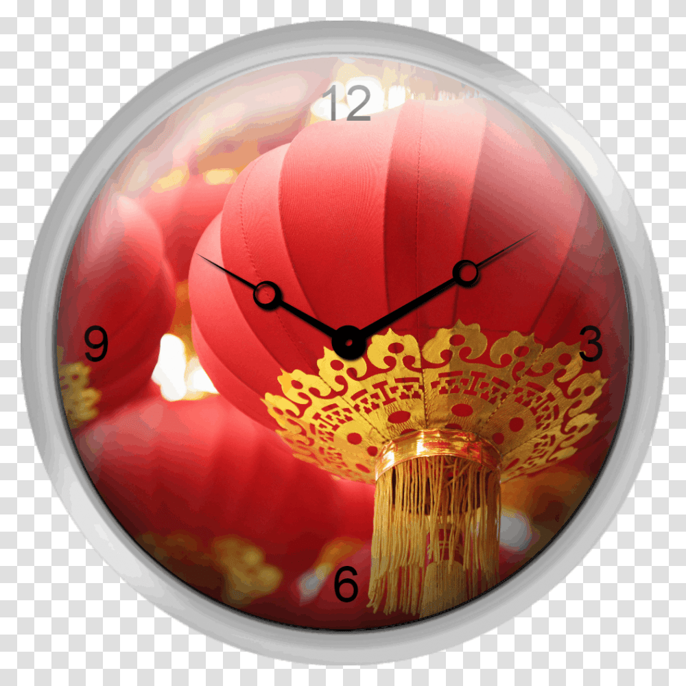 Chinese Red Lanterns Circle, Clock, Sphere, Analog Clock, Lamp Transparent Png