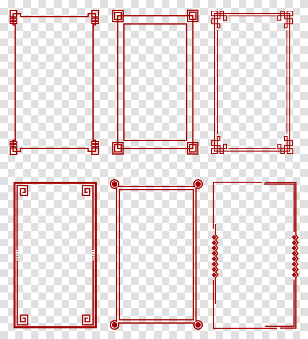 Chinese Style Border Red Vintage And Psd Vintage Frame Line Chinese, Door, Pattern, Lighting, Ornament Transparent Png