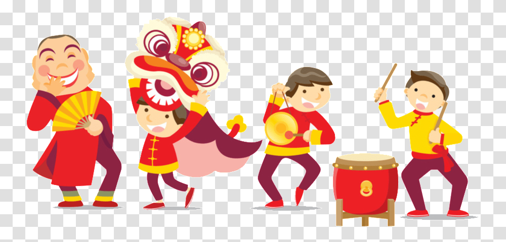 Chinese Style New Year Lion Dance, Person, Human, Leisure Activities, Drum Transparent Png