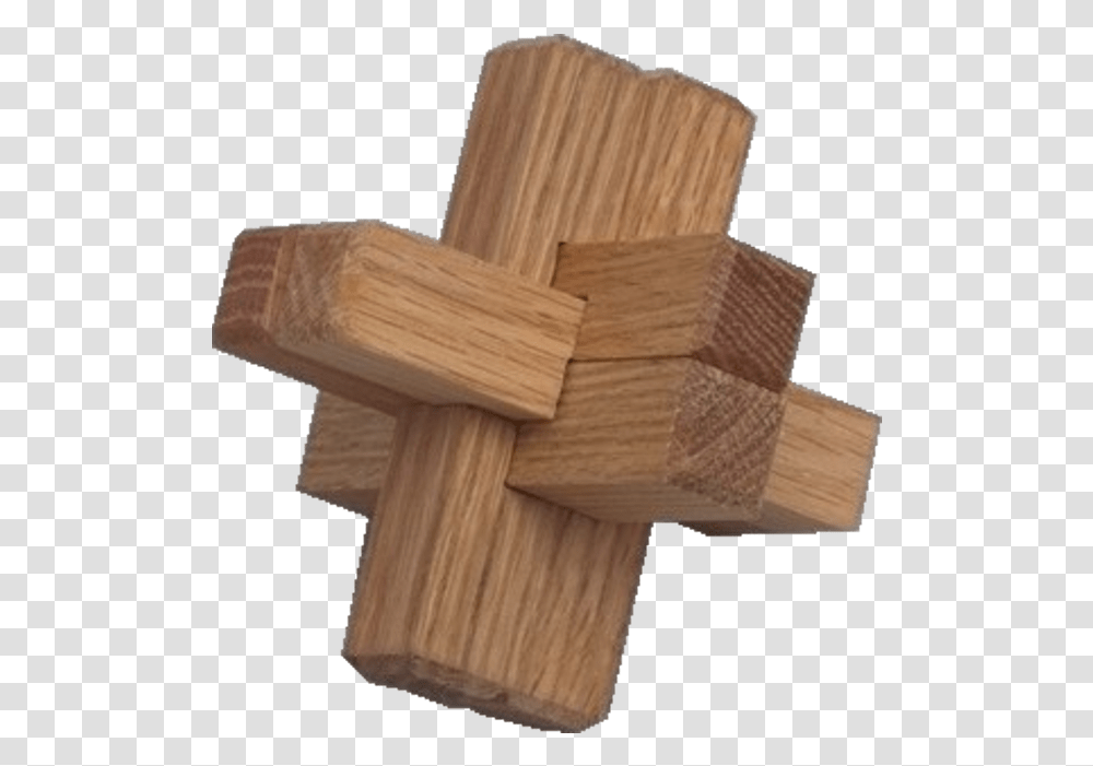 Chinese Wooden Puzzle 6 Pieces 6 Piece Wood Puzzle Cross Solution, Plywood, Hardwood, Lumber Transparent Png