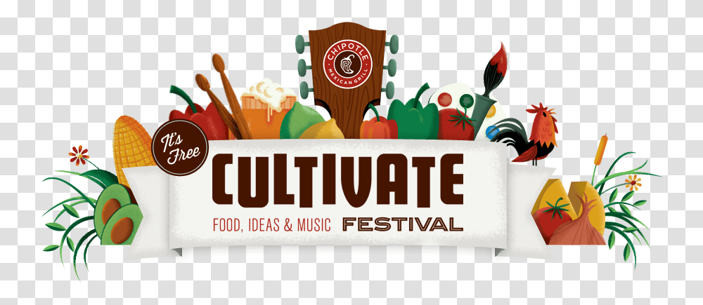 Chipotle Cultivate Festival, Logo, Birthday Cake, Dessert Transparent Png