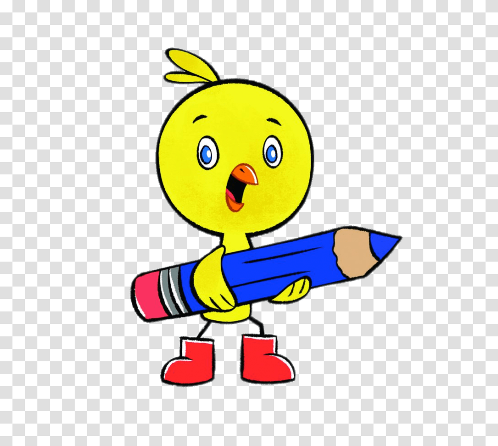Chirp Holding A Giant Pencil, Toy Transparent Png