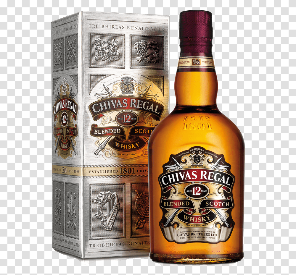 Chivas Regal 12 Year Blended Scotch Whisky, Liquor, Alcohol, Beverage, Drink Transparent Png