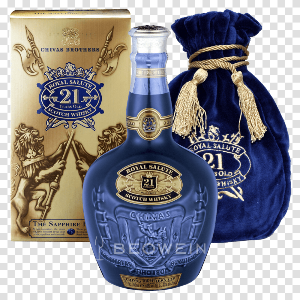 Chivas Regal Royal Salute 21 Year Old, Liquor, Alcohol, Beverage, Drink Transparent Png