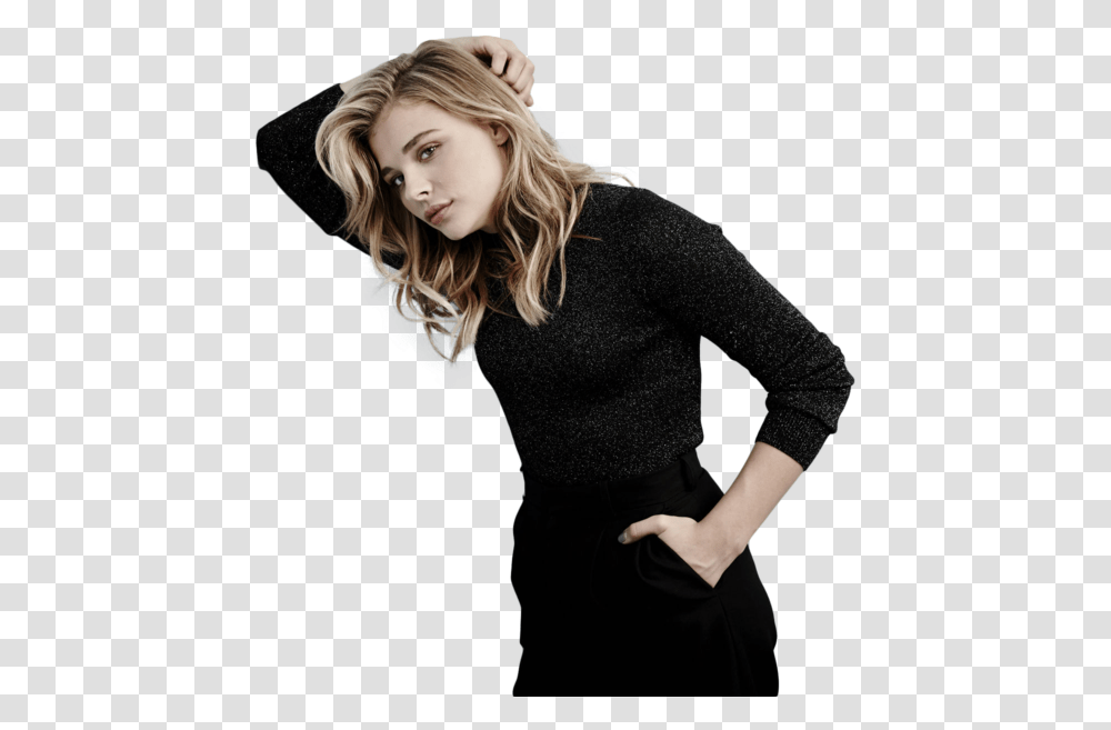 Chlo Grace Moretz, Sleeve, Long Sleeve, Dress Transparent Png