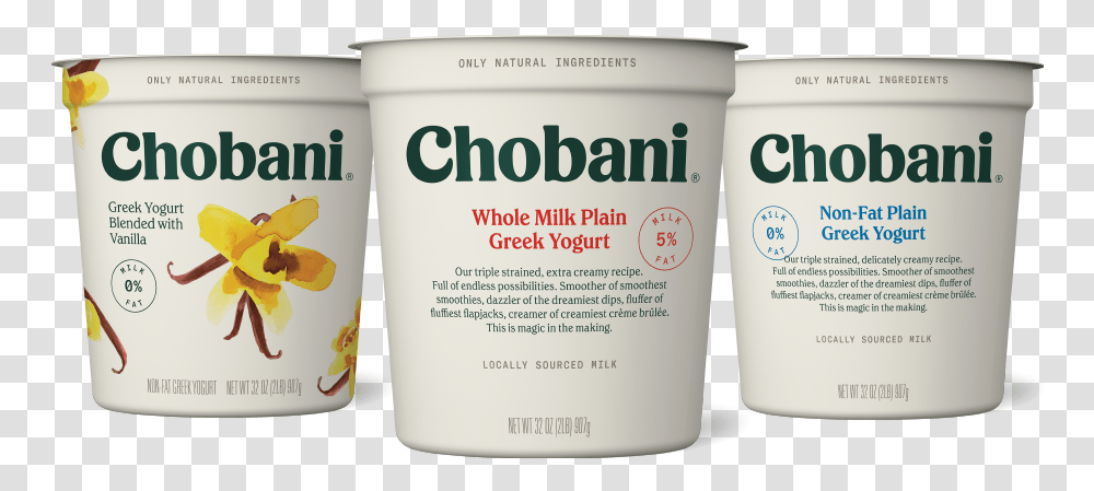 Chobani Plain Nonfat Greek Yogurt, Dessert, Food, Cream, Creme Transparent Png