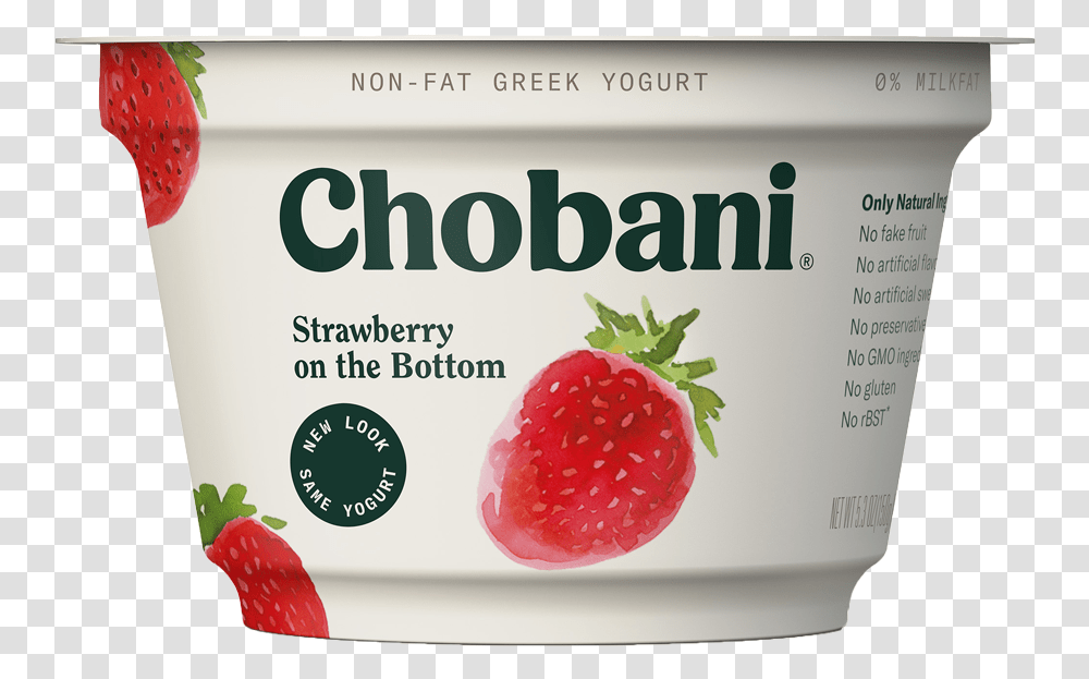 Chobani Products New Chobani, Plant, Strawberry, Fruit, Food Transparent Png