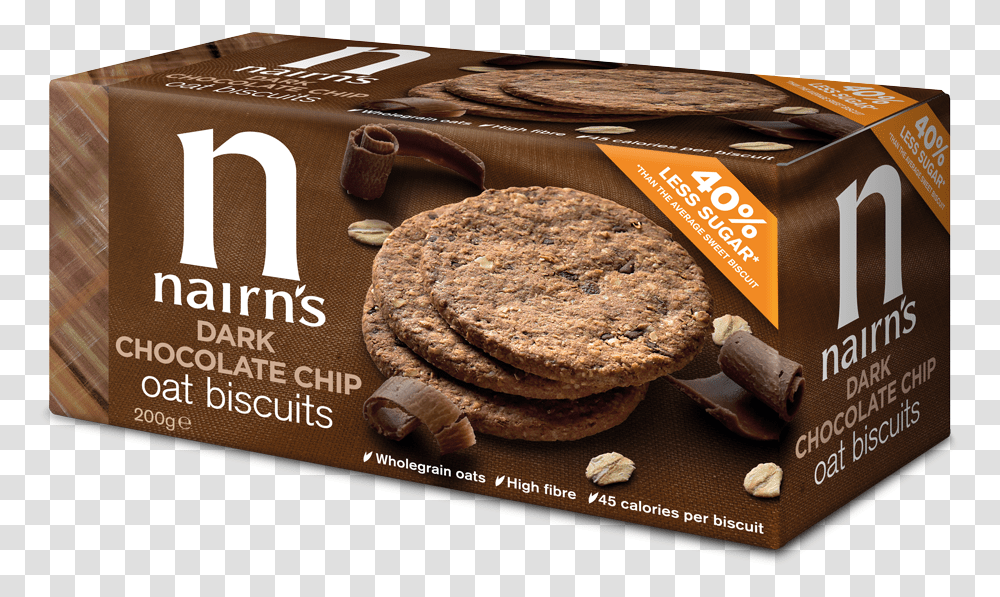 Choc Chip Oat Biscuits Nairns Chocolate Oat Biscuits, Plant, Food, Bread, Nut Transparent Png